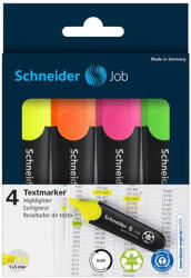 Schneider Szövegkiemelő készlet, 1-5 mm, SCHNEIDER " Job 150" , 4 különböző szín