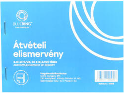 Bluering Átvételi elismervény A6, 50x3lapos B. 13-67/A/VX Bluering® (NYOMTB1367A) - toptoner