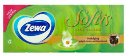 Zewa Papír zsebkendő, 4 rétegű, 10x9 db, ZEWA " Softis" , aloe balsam