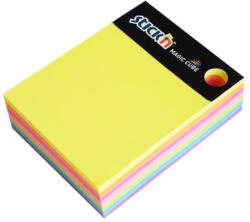 Stick N Öntapadó jegyzettömb, 101x76 mm, 280 lap, STICK N " Magic Cube" , neon színek