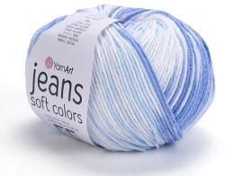 YARNART Jeans Soft Colors fonal 6213 - Kék-fehér színárnyalat