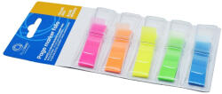 Bluering Jelölőcímke 12x45mm, 5x25lap, műanyag 5szín/bliszter, kemény tokos adagolóban Bluering® - toptoner