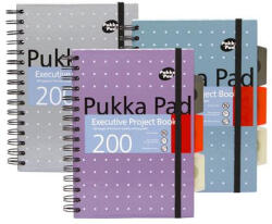 Esselte Spirálfüzet, A5, vonalas, 100 lap, PUKKA PAD " Metallic Project Book" , vegyes szín