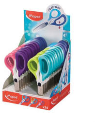Maped Olló display, iskolai, 13 cm, MAPED " Sensoft Asym" , vegyes színek