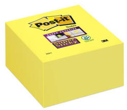 3M Öntapadó jegyzettömb, 76x76 mm, 350 lap, 3M POSTIT " Super Sticky" , sárga