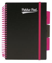 Pukka pad Spirálfüzet, A5, vonalas, 100 lap, PUKKA PAD, "Neon black project book