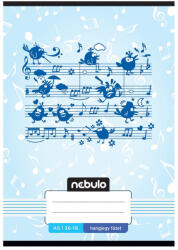 Nebulo Füzet, A5, hangjegy, 36-16, Mix minták, 16 db/csomag Nebulo - toptoner