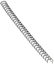 Fellowes Fém spirál 3: 1, 8mm, 36-50lap, Fellowes® 100 db/doboz, fekete - toptoner