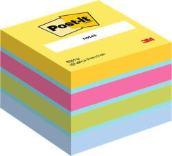 3M Öntapadó jegyzettömb, 51x51 mm, 400 lap, 3M POSTIT, ultra színek - toptoner