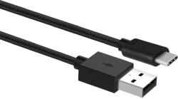 ACT USB / USB-C 3.2 gen1 töltő kábel fonott 1m fekete ACT (AC3094)