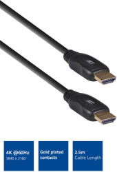 ACT HDMI kábel 2.5m fekete 4K ACT (AC3802)