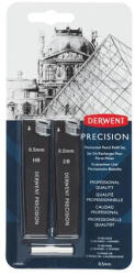 Derwent Grafitbél szett, 0, 5 mm, HB, 2B, DERWENT " Precision"