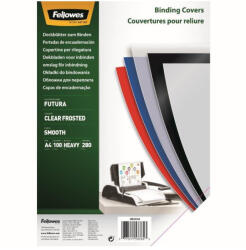 Fellowes Előlap, A4, 280 mikron, PP, matt, 100 db/csomag, Fellowes® Futura, tejfehér - toptoner