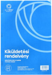Bluering Kiküldetési rendelvény a hivatali, üzleti utazás költségtérítéshez A4, álló 25x2lapos B. 18-73/UJ Bluering® (NYOMTB1873UJ) - toptoner