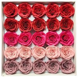  Trandafiri sapun 6 cm pentru aranjamente florale set 25 buc (45303)