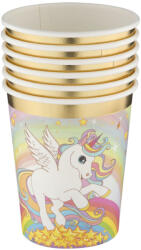 Unikornis Rainbow papír pohár 6 db-os 250 ml (CCG126883) - csinimini