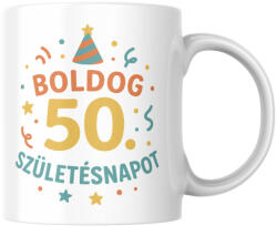  Boldog 50. Születésnapot születésnapi bögre (Boldog_50_Szuletesnapot_szuletesnapi_bogre)