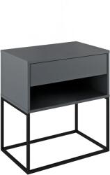 Mobikon Noptiera DTD grafit metal negru Arti 60x38, 4x65 cm (0000403339)