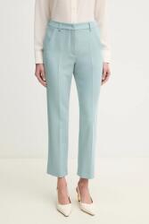 Weekend Max Mara nadrág női, türkiz, magas derekú egyenes, 2515131031600 - türkiz 34