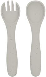 KikkaBoo Комплект вилица и лъжица KikkaBoo Platinum Silicone - Sand (31302050015) - baby