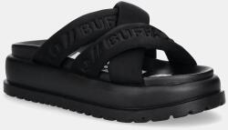Buffalo papucs Palma Cross fekete, platformos, 1602277-BLK - fekete Női 40