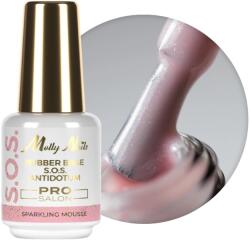 Molly Lac Rubber Base SOS Antidotum Pro Salon Molly Nails Sparkling Mousse 15g