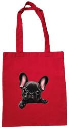  Bulldog-piros vászontáska (BLP01)