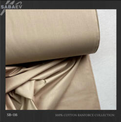 SABAEV Material Bumbac Satinat Uni Engros - Stofa Lenjerii 240 cm Latime Producatori 116 maro