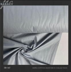 SABAEV Material Bumbac Satinat Uni Engros - Stofa Lenjerii 240 cm Latime Producatori sb 147 gri