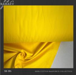 SABAEV Material Bumbac Satinat Uni Engros - Stofa Lenjerii 240 cm Latime Producatori sb 195 galben