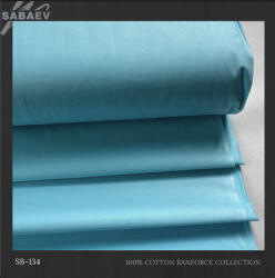SABAEV Material Bumbac Satinat Uni Engros - Stofa Lenjerii 240 cm Latime Producatori 134 turcoaz