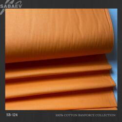 SABAEV Material Bumbac Satinat Uni Engros - Stofa Lenjerii 240 cm Latime Producatori sb 124 orange