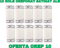 SABAEV 10 role Material creponat satinat 240 cm engross pentru lenjerii de pat ALB 300 ml (10 role) x 240 cm