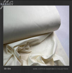 SABAEV Material Bumbac Satinat Uni Engros - Stofa Lenjerii 240 cm Latime Producatori 104 crem