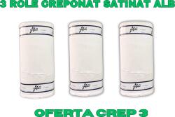 SABAEV 5 role Material creponat satinat 240 cm engross pentru lenjerii de pat ALB 150 ml (5 role) x 240 cm