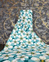  Bumbac Satinat 100% Engross - Latiime 240 cm, Lungime 30 ml, Ideal pentru Lenjerii de Pat și Proiecte Textile 100259 turcoaz