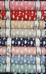 SABAEV Bumbac Satinat 100% Engross - Latiime 240 cm, Lungime 30 ml, Ideal pentru Lenjerii de Pat și Proiecte Textile norisori