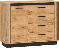 Komód ARSA 07 arany craft tölgy + fekete