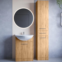 Fürdőszoba bútor tükörrel NEPPA LONG LED artisan laminált