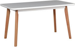 Asztal OLMO 7 80×140/180 fehér MDF / természetes bükk