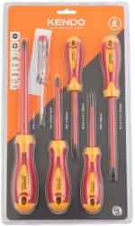 Kendo VDE szigetelt csavarhúzó készlet 5+1r. SL+PH+fázisceruza No. 20483 (20483)