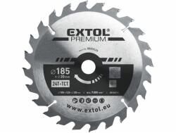 Extol körfűrészlap, keményfémlapkás, 185×20mm(lyuk átm), T24; 3, 2mm lapkaszélesség, max. 7000 ford/perc