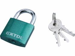 Extol Craft lakat, vas, 3 kulccsal, dobozban; 38mm