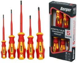 Berger VDE szigetelt slim csavarhúzó készlet 5r. SL+PH CrV (040302-0239) - solnaiparcikk