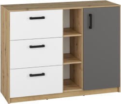 Komód FEGRO FJ06 artisan tölgy / fehér / antracit