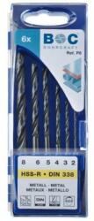 Bohrcraft csigafúró készlet HSS-R 6r. 2, 0-8, 0 P6 Plastic-Box