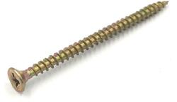  3.5x45 mm Sárga horganyzott faforgácslapcsavar 3 spec. vágóéllel