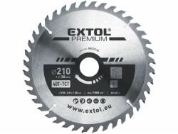 Extol körfűrészlap, keményfémlapkás, 210×30mm(lyuk átm), T40; 3, 2mm lapkaszélesség, max. 7000 ford/perc