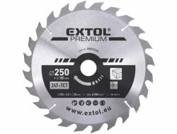 Extol körfűrészlap, keményfémlapkás, 250×30mm(lyuk átm), T24; 3, 2mm lapkaszélesség, max. 6500 ford/perc