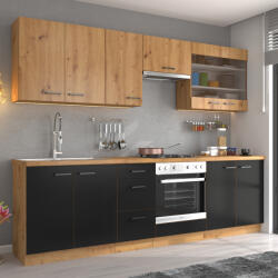  Konyhabútor MADERA 1 artisan tölgy / fekete
